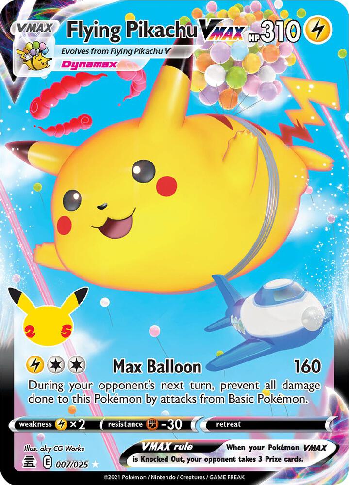 CEL 007/025 Flying Pikachu VMAX SR