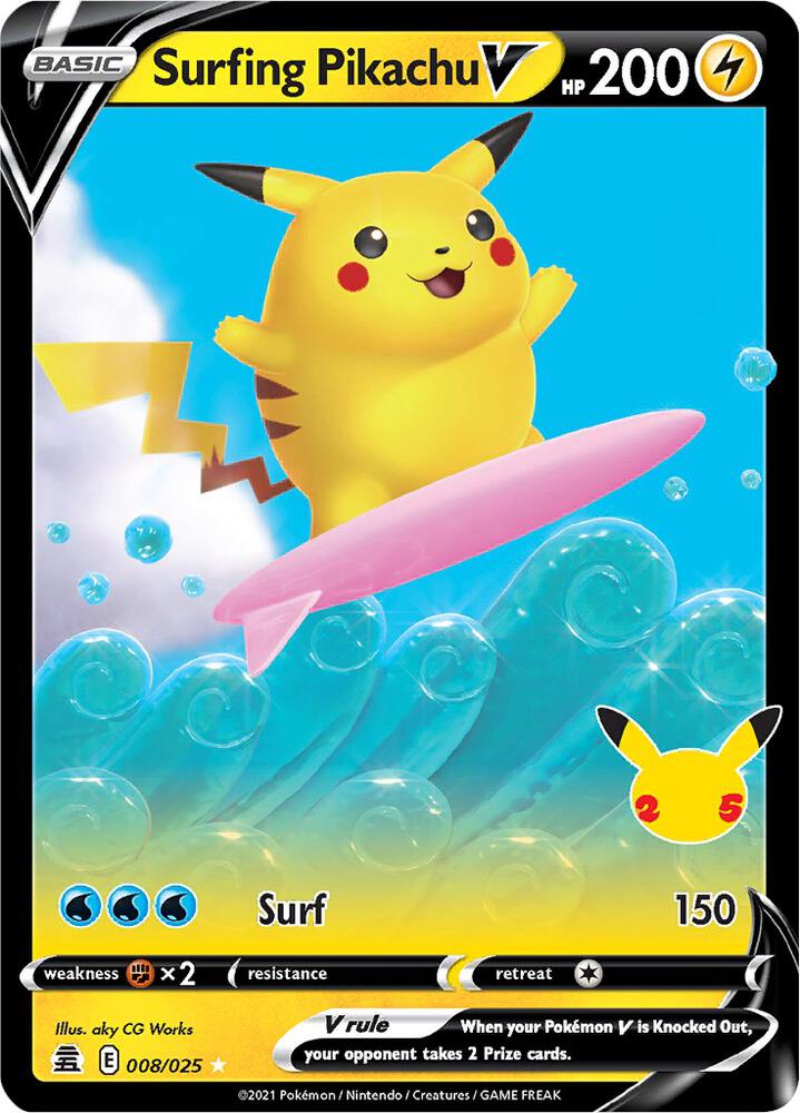 CEL 008/025 Surfing Pikachu V SR