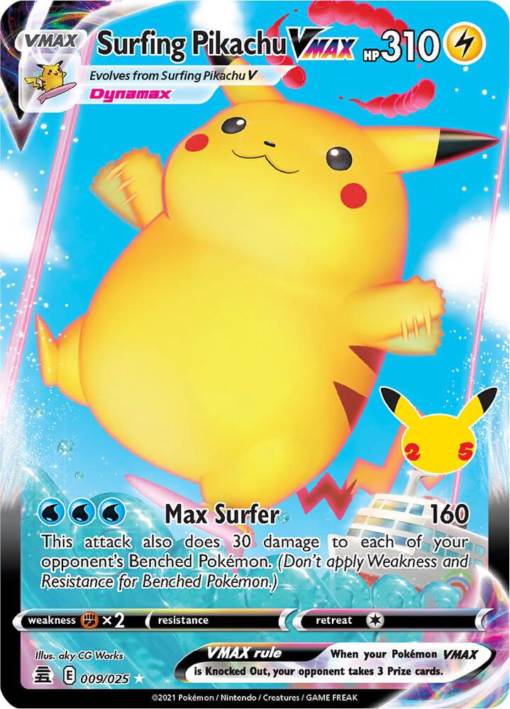 CEL 009/025 Surfing Pikachu VMAX SR