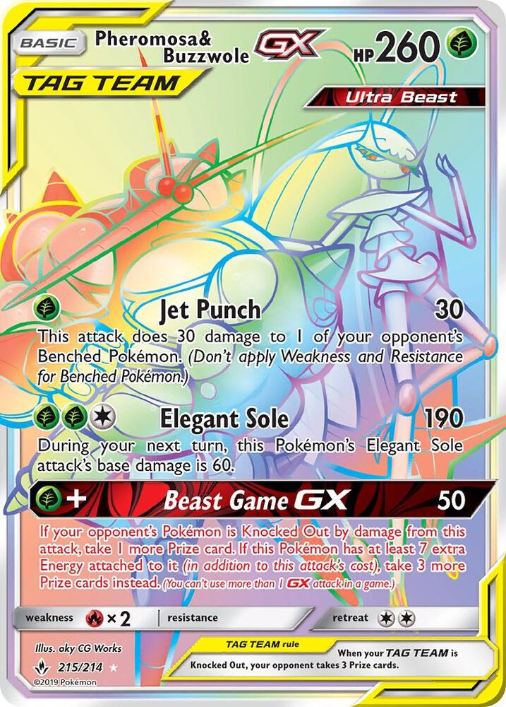 UNB 215/214 Pheromosa & Buzzwole GX SR