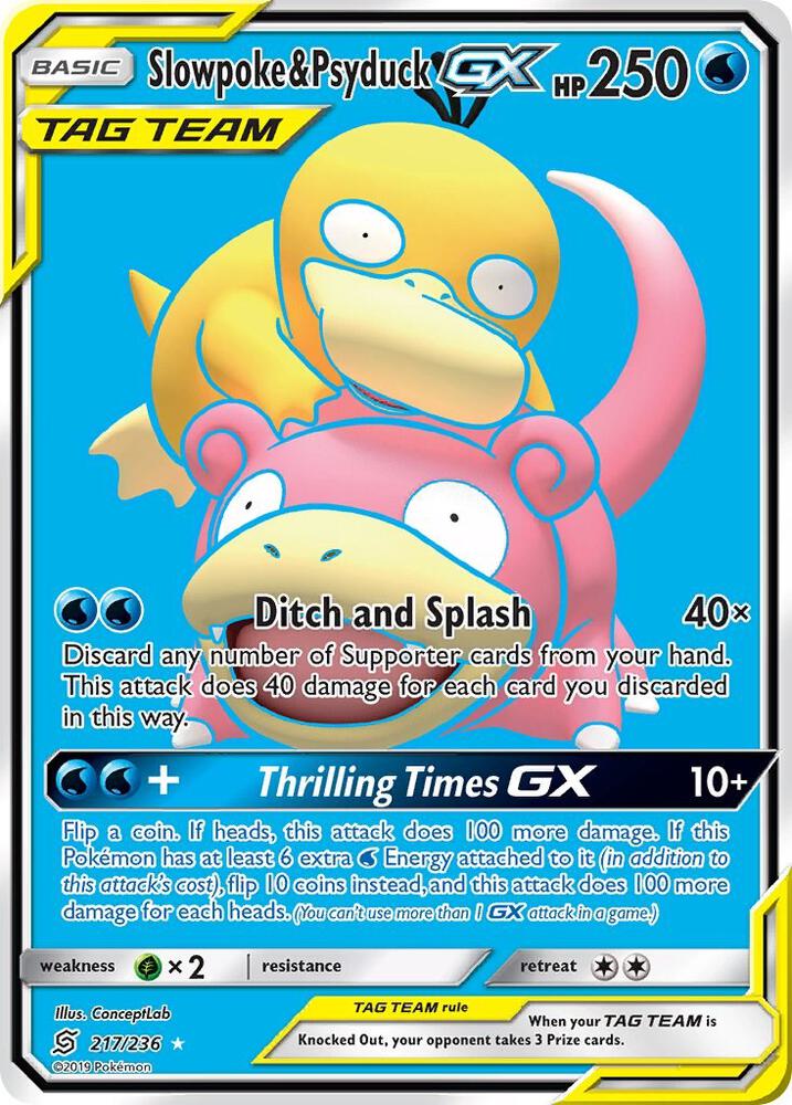 UNM 217/236 Slowpoke & Psyduck GX SR
