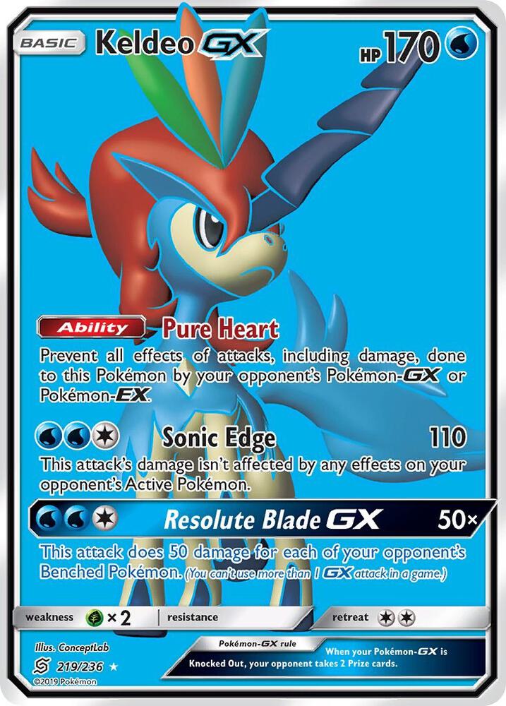 UNM 219/236 Keldeo GX SR