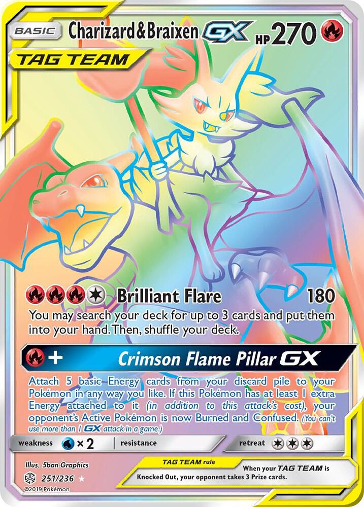 CEC 251/236 Charizard & Braixen GX SR