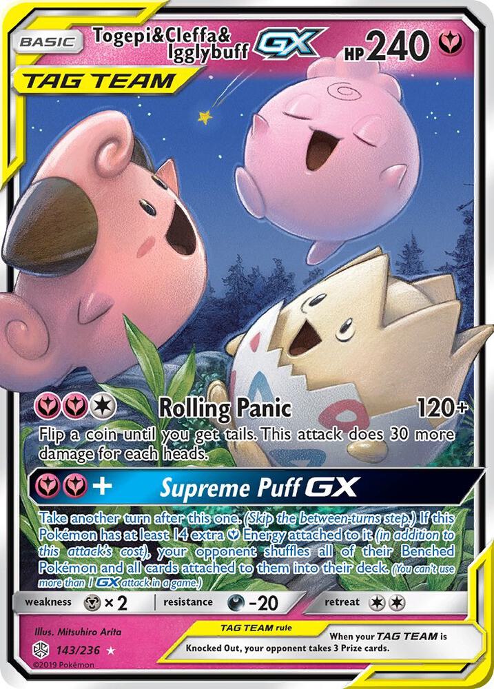 CEC 143/236 Togepi & Cleffa & Igglybuff GX SR