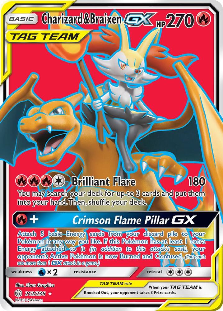 CEC 212/236 Charizard & Braixen GX SR
