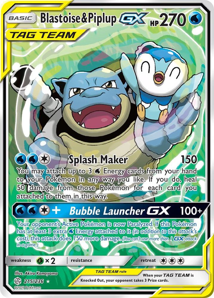 CEC 215/236 Blastoise & Piplup GX SR