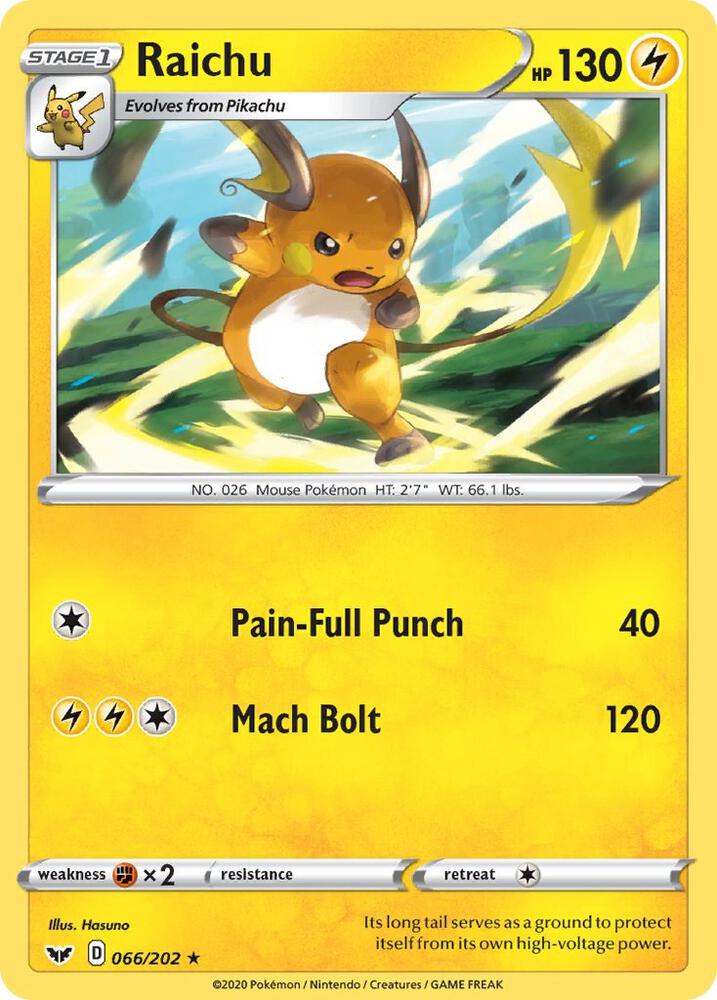 [Reverse Holo] SSH 066/202 Raichu R