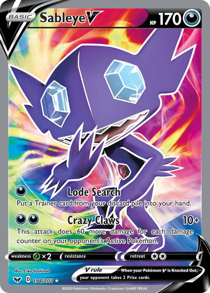 SSH 194/202 Sableye V SR