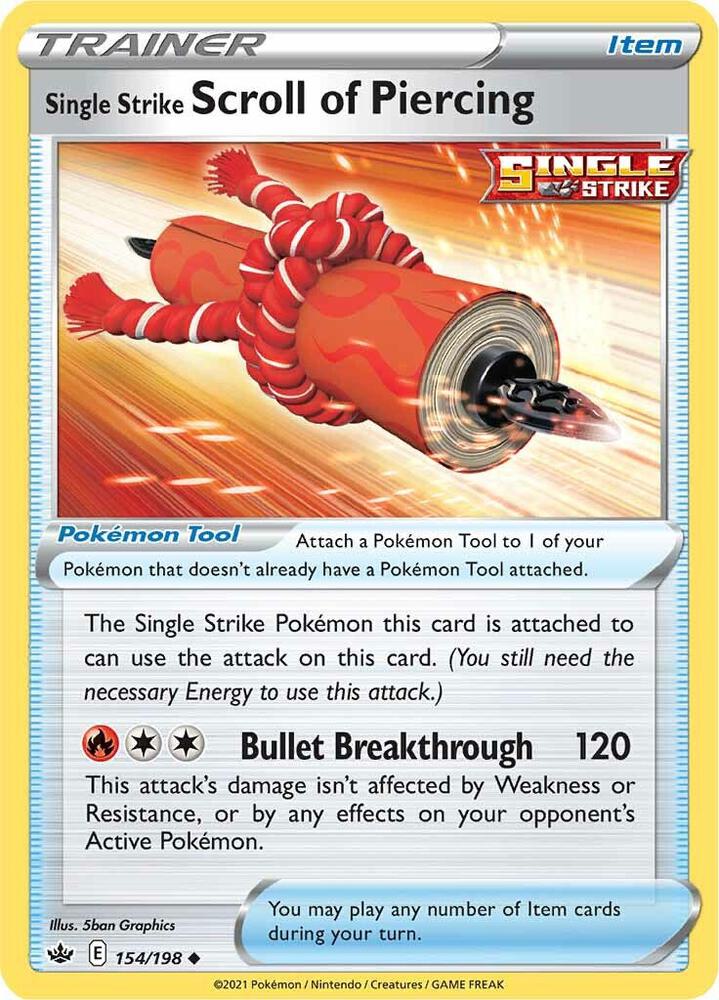 [Reverse Holo] CRE 154/198 Single Strike Scroll of Piercing U