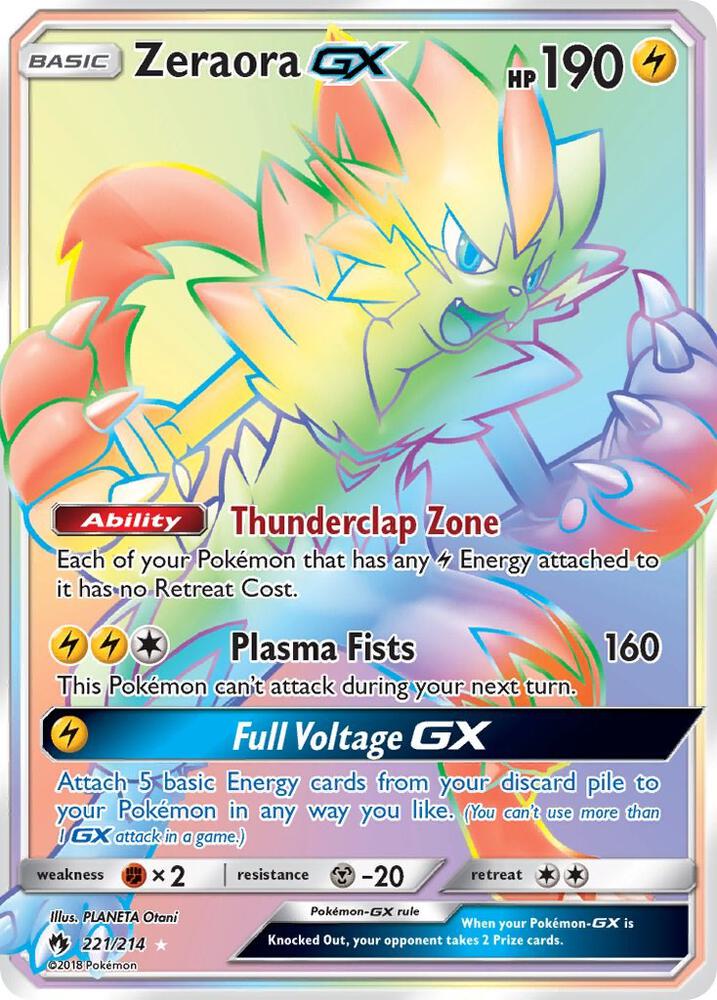 LOT 221/214 Zeraora GX SR
