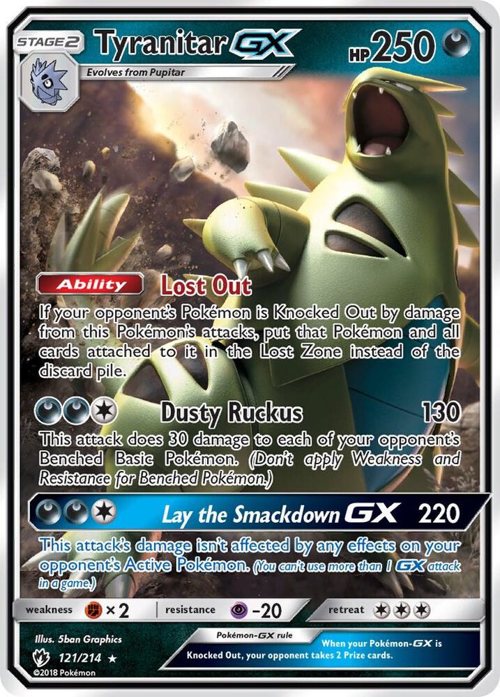 LOT 121/214 Tyranitar GX SR