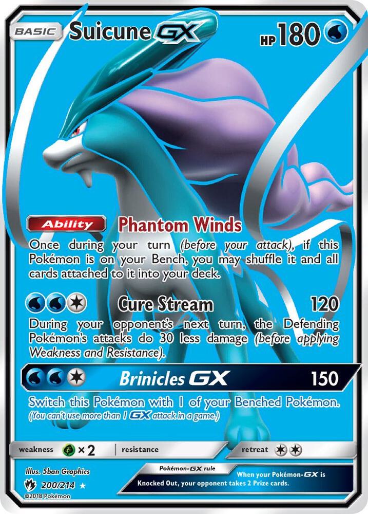 LOT 200/214 Suicune GX SR