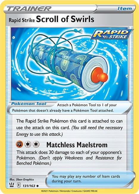 [Reverse Holo] BST 131/163 Rapid Strike Scroll of Swirls U
