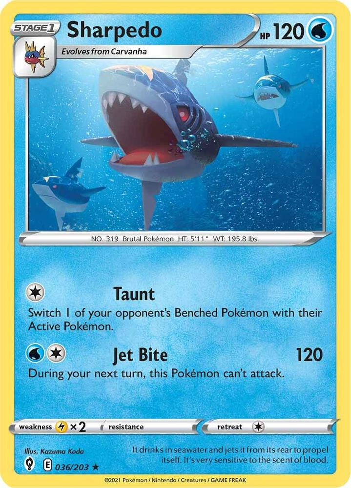 [Reverse Holo] EVS 036/203 Sharpedo R
