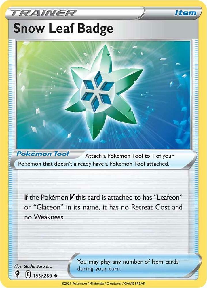 [Reverse Holo] EVS 159/203 Snow Leaf Badge U