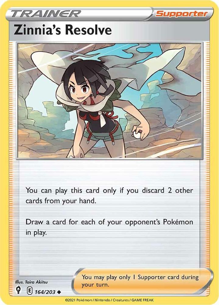 [Reverse Holo] EVS 164/203 Zinnia's Resolve U