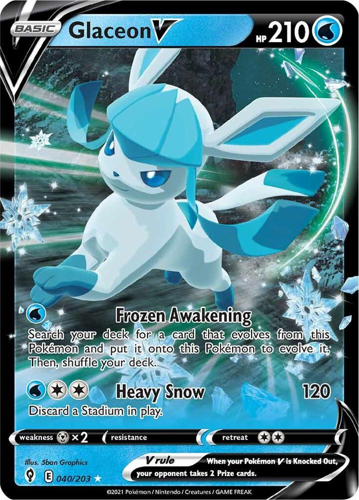 EVS 040/203 Glaceon V SR