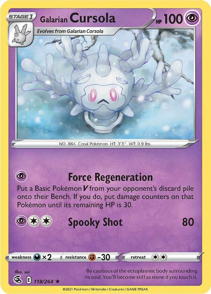 [Reverse Holo] FST 118/264 Galarian Cursola R