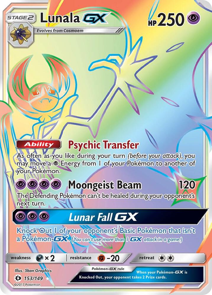 SUM 153/149 Lunala GX SR