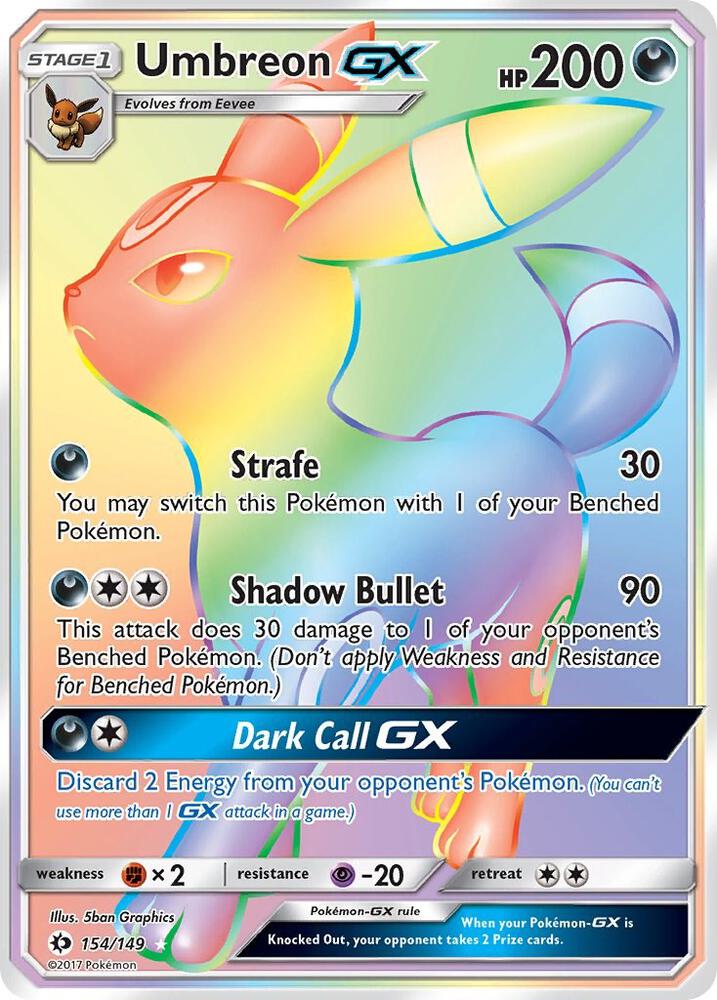 SUM 154/149 Umbreon GX SR