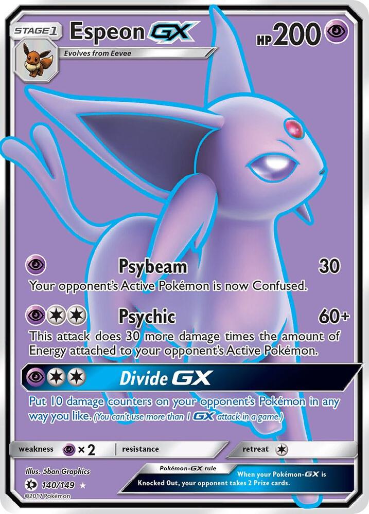 SUM 140/149 Espeon GX SR
