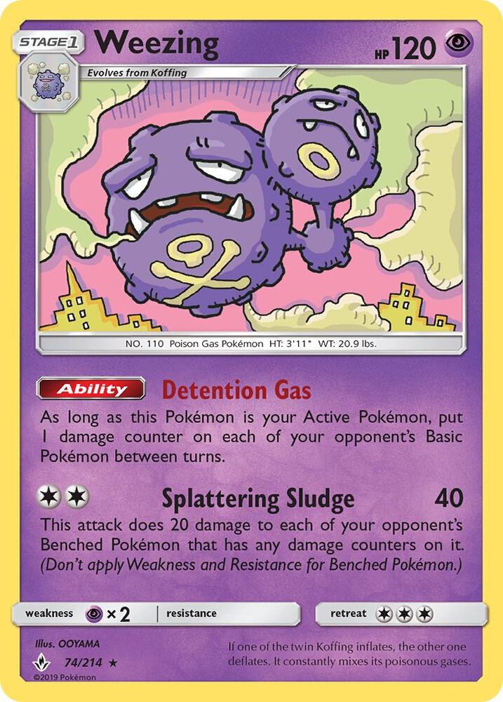 [Reverse Holo] UNB 74/214 Weezing R