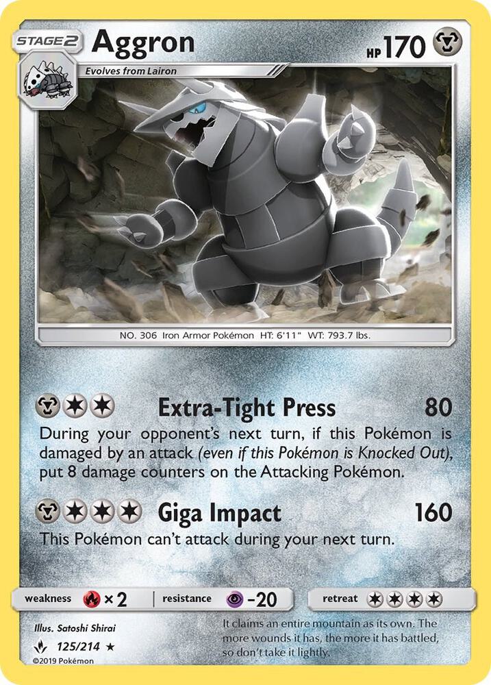[Reverse Holo] UNB 125/214 Aggron R
