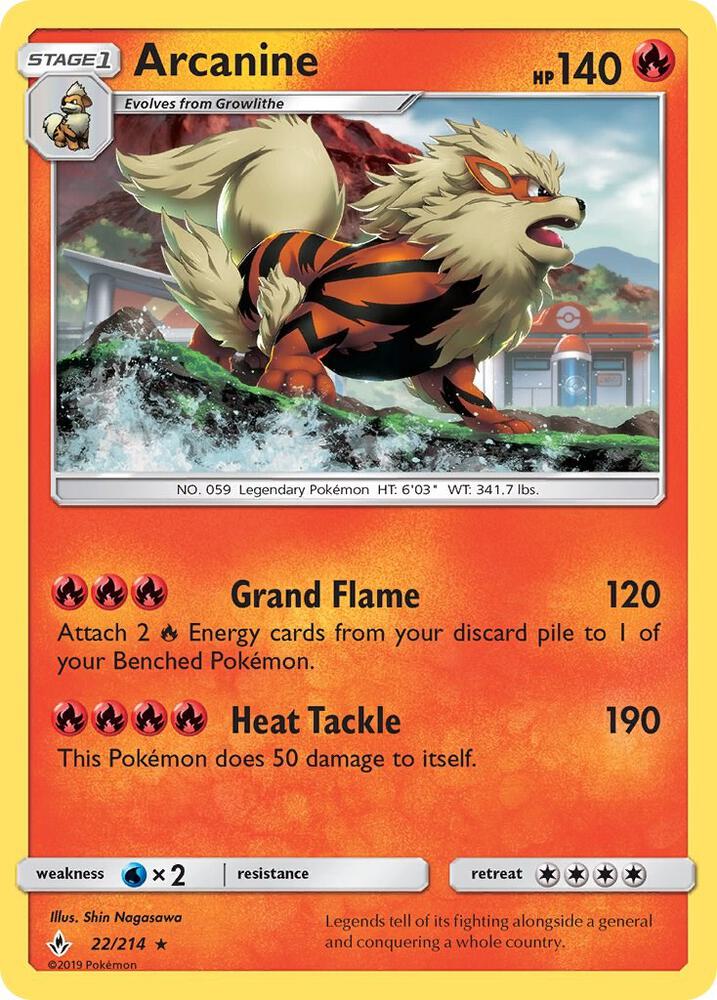 [Reverse Holo] UNB 22/214 Arcanine RH
