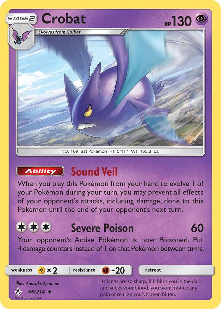 [Reverse Holo] UNB 66/214 Crobat RH