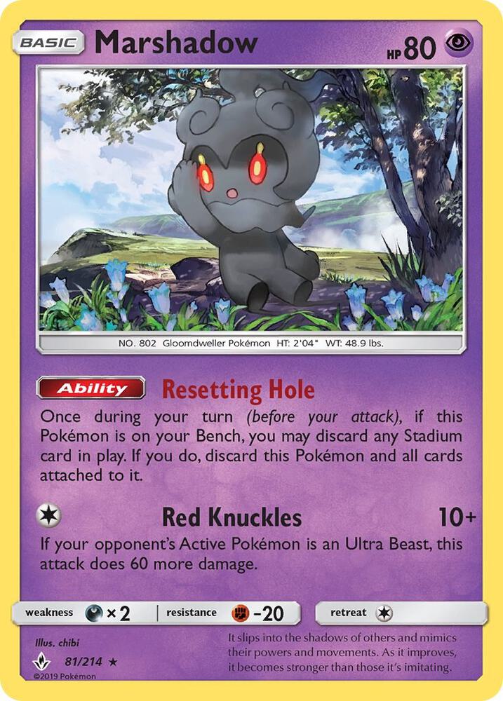 [Reverse Holo] UNB 81/214 Marshadow RH