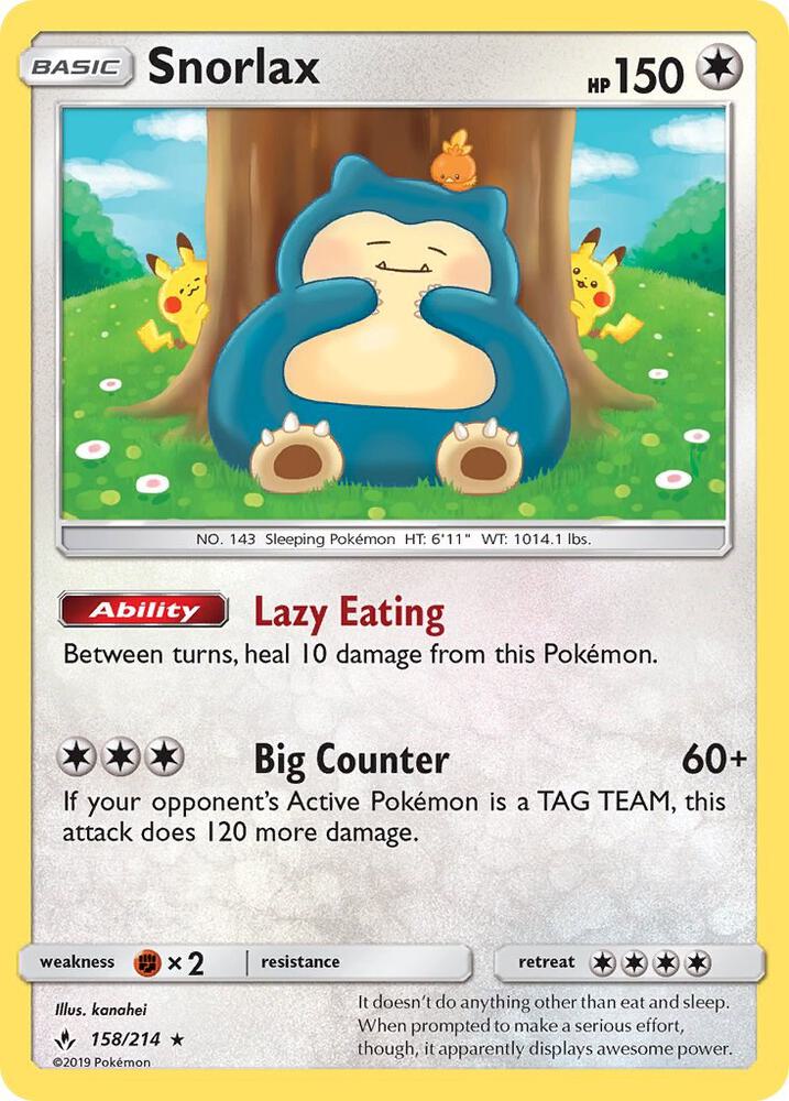 [Reverse Holo] UNB 158/214 Snorlax RH