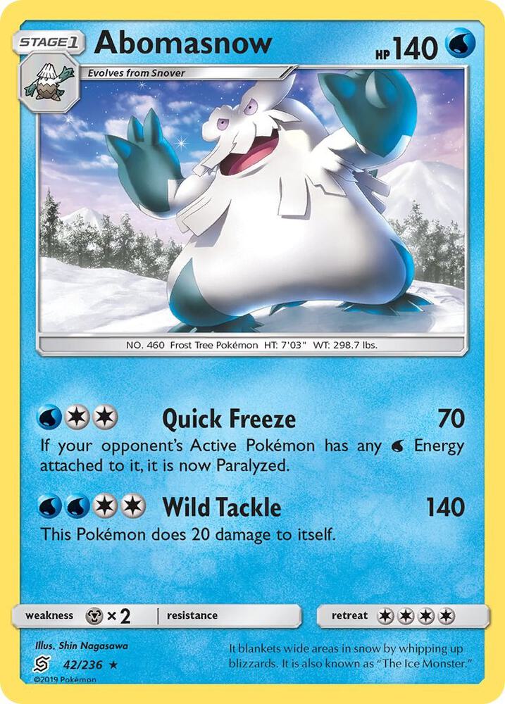 [Reverse Holo] UNM 42/236 Abomasnow R