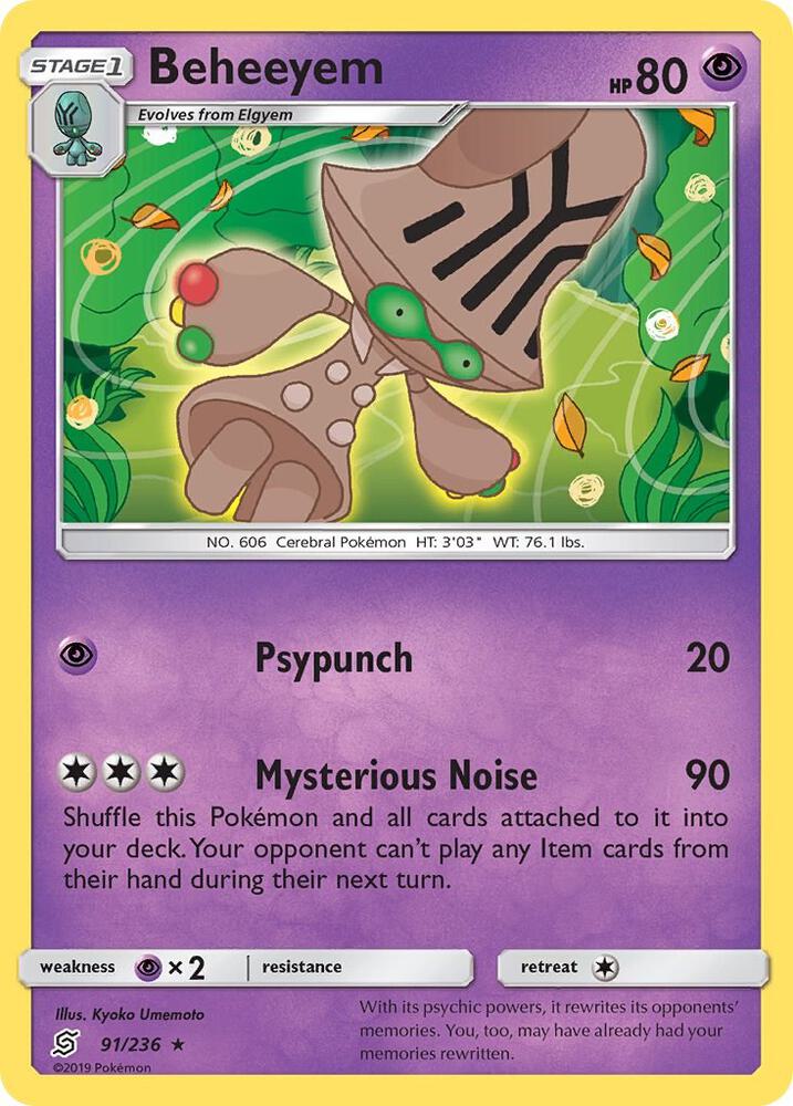 [Reverse Holo] UNM 91/236 Beheeyem R
