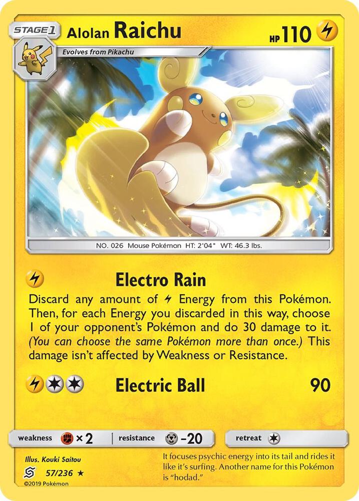 [Reverse Holo] UNM 57/236 Alolan Raichu RH