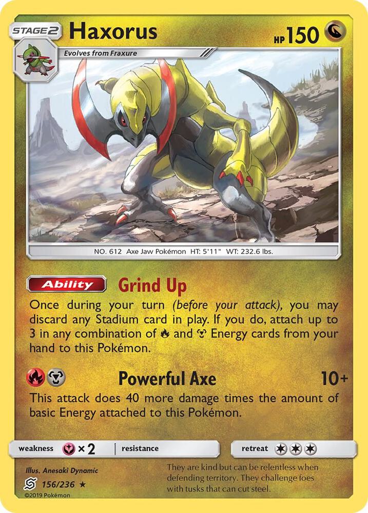 [Reverse Holo] UNM 156/236 Haxorus RH
