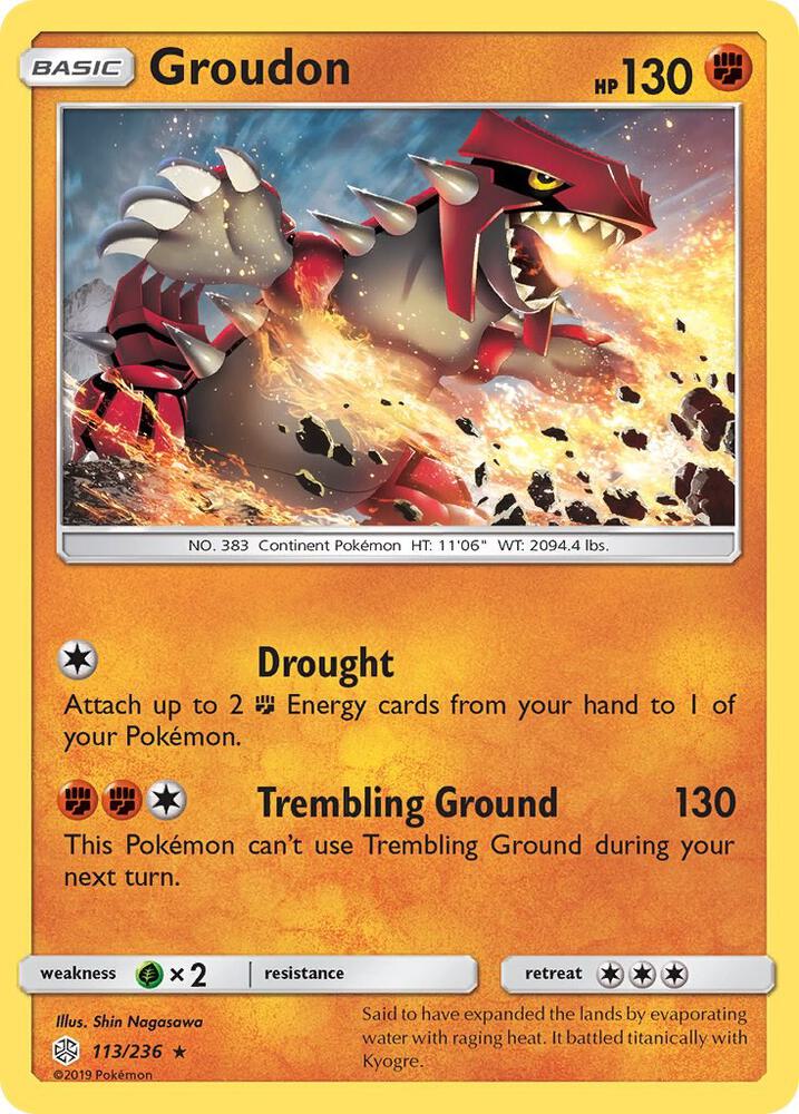 [Reverse Holo] CEC 113/236 Groudon R
