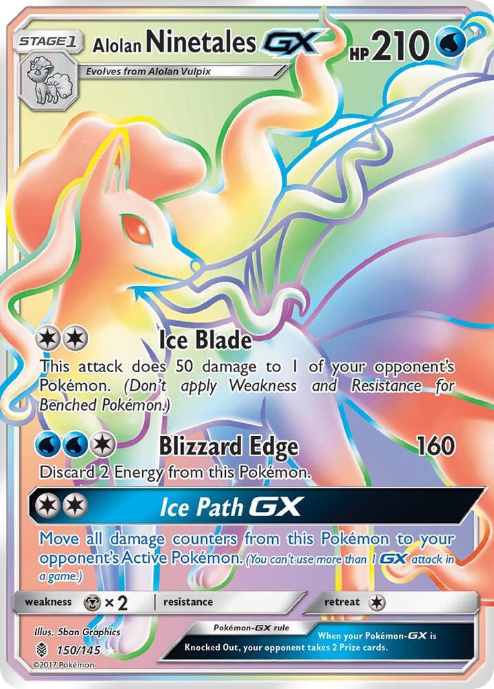 GRI 150/145 Alolan Ninetales GX SR