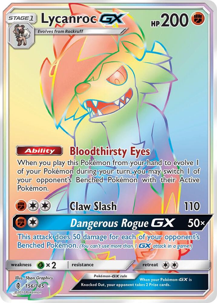 GRI 156/145 Lycanroc GX SR