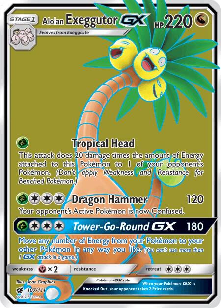 CIN 107/111 Alolan Exeggutor GX SR
