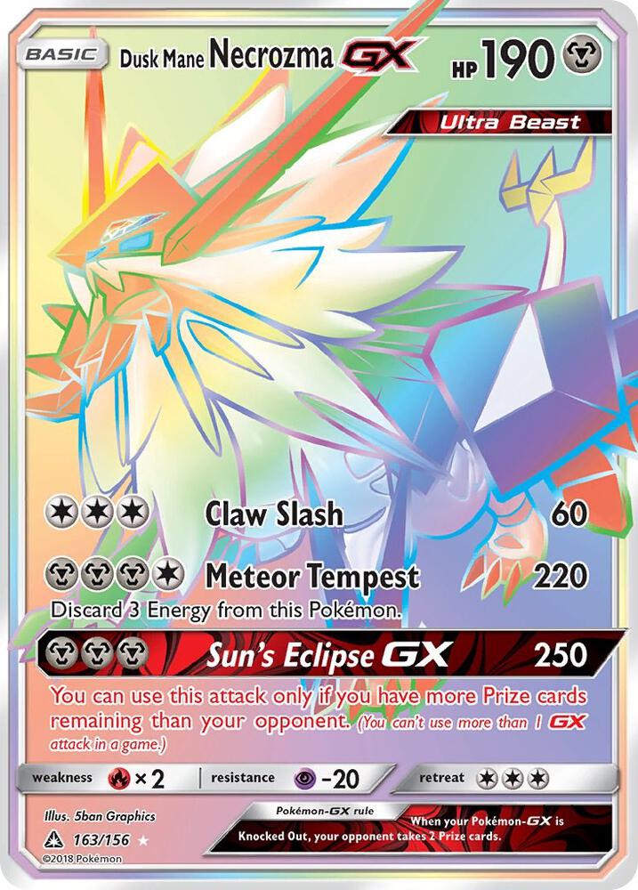 UPR 163/156 Dusk Mane Necrozma GX SR
