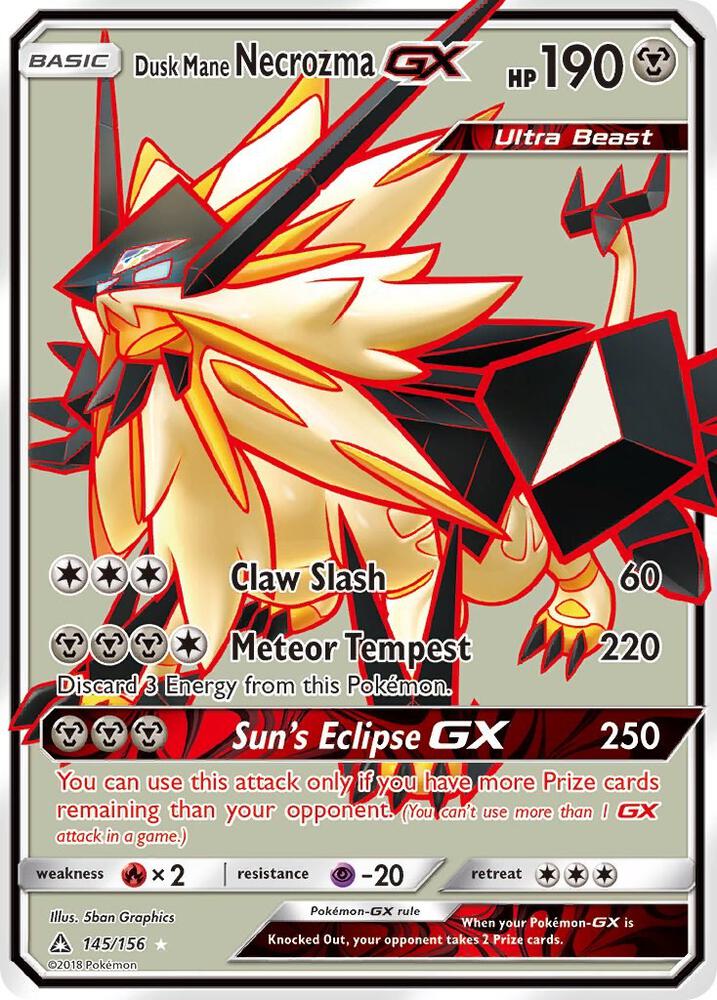 UPR 145/156 Dusk Mane Necrozma GX SR