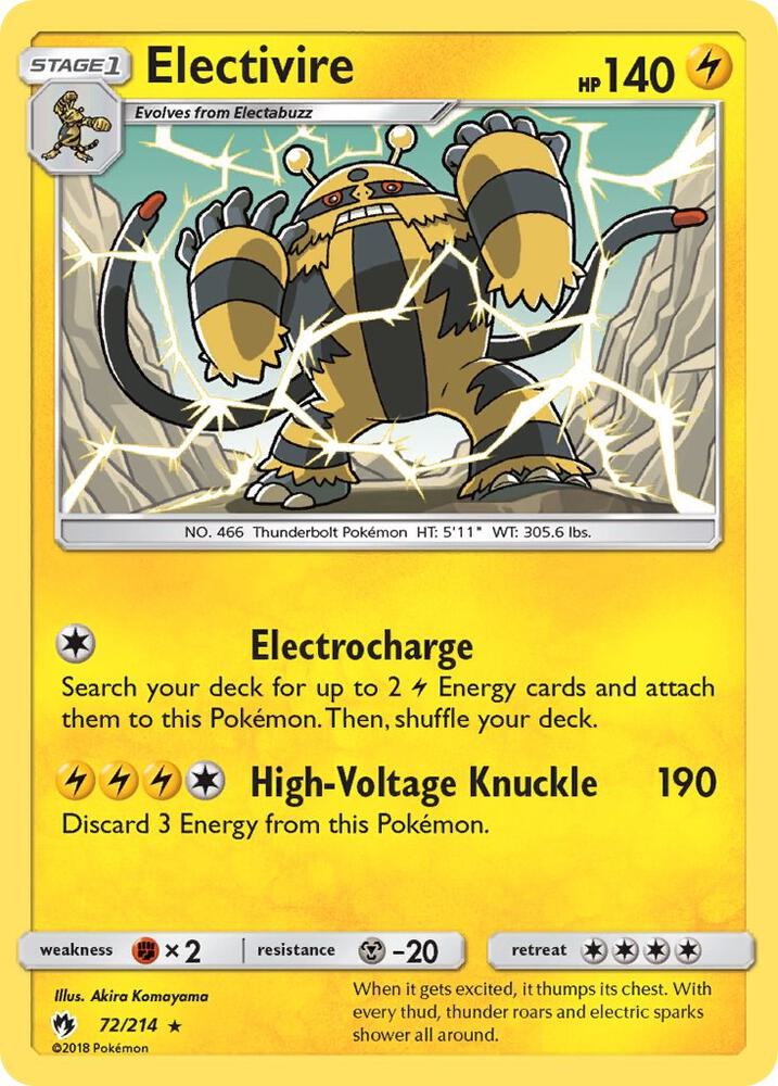 [Reverse Holo] LOT 72/214 Electivire R