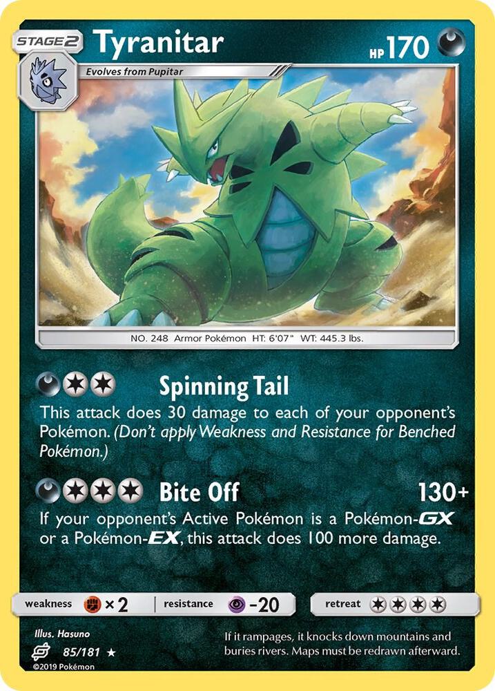 TEU 85/181 Tyranitar RH