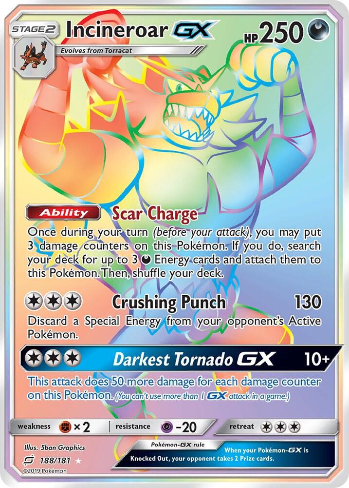 TEU 188/181 Incineroar GX SR