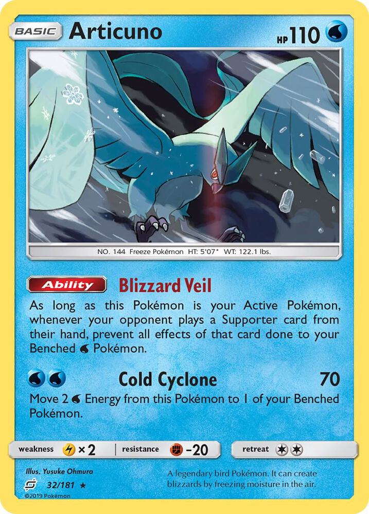 [Reverse Holo] TEU 32/181 Articuno RH