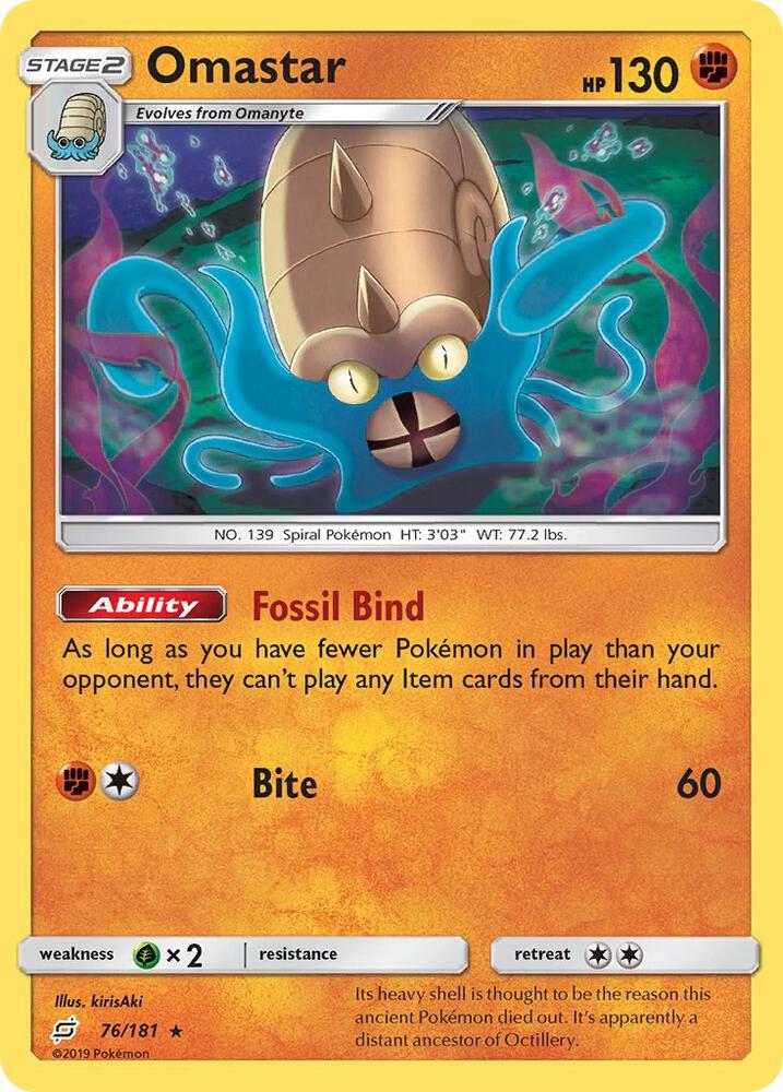 [Reverse Holo] TEU 76/181 Omastar RH