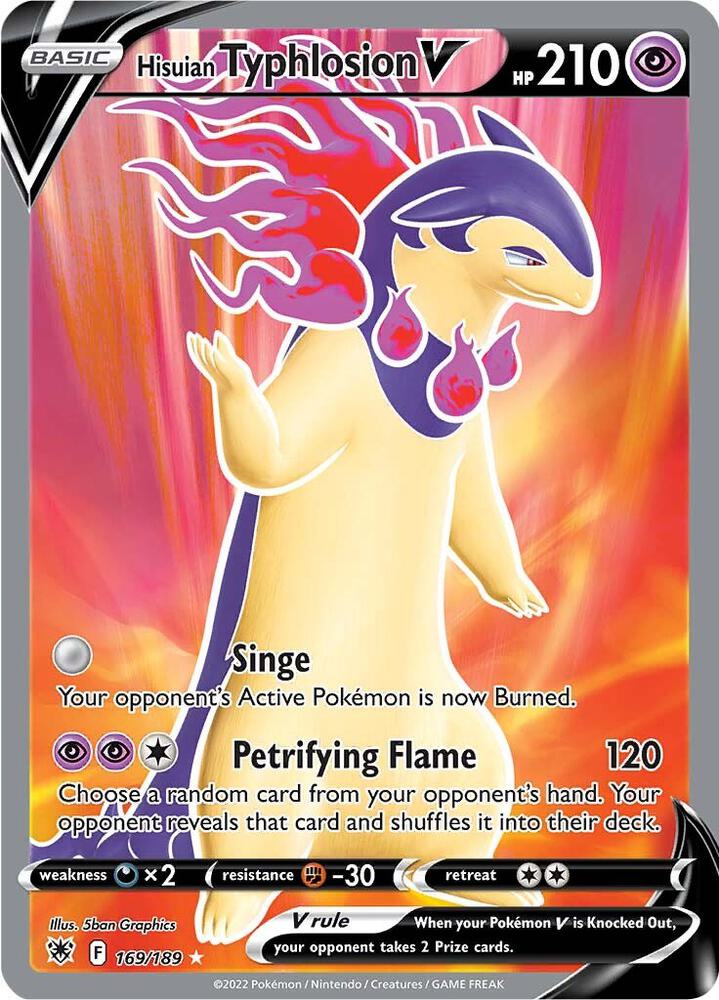 ASR 169/189 Hisuian Typhlosion V SR