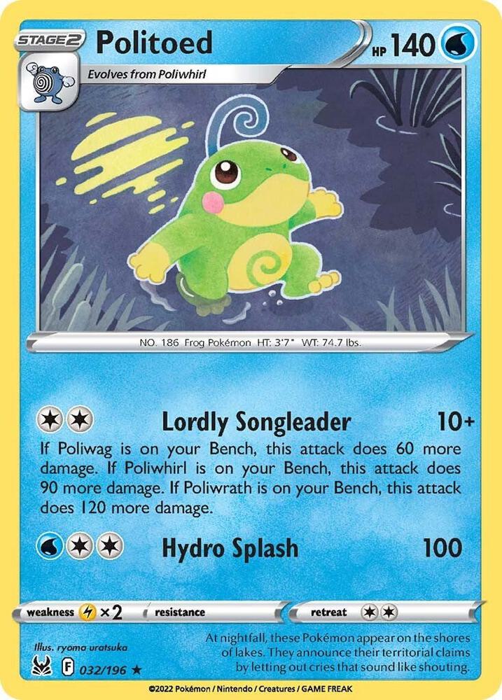 [Reverse Holo] LOR 032/196 Politoed R