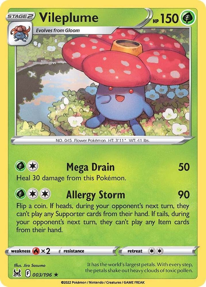 [Reverse Holo] LOR 003/196 Vileplume RH