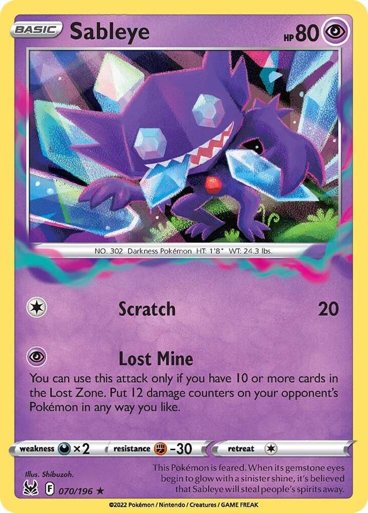 [Reverse Holo] LOR 070/196 Sableye RH